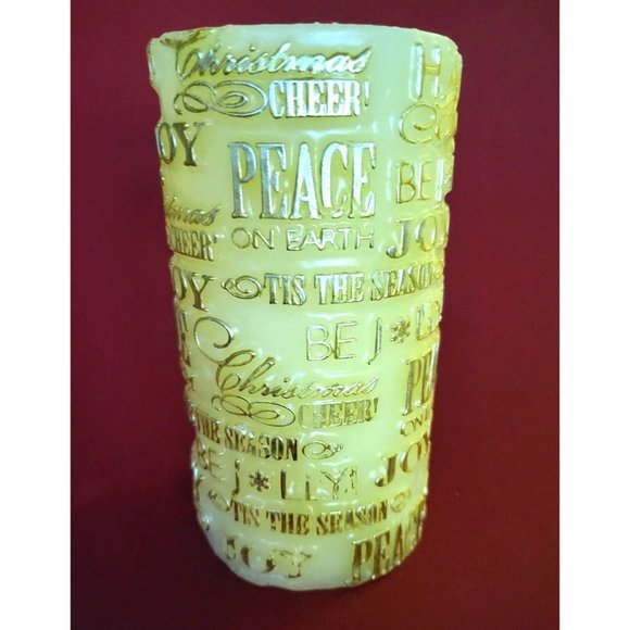 Christmas LED Candle Peace on Earth Words in Candle - Picture 2 of 12